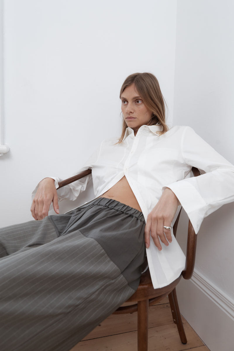 Relaxed Splice Pants - Khaki Pinstripe - 9