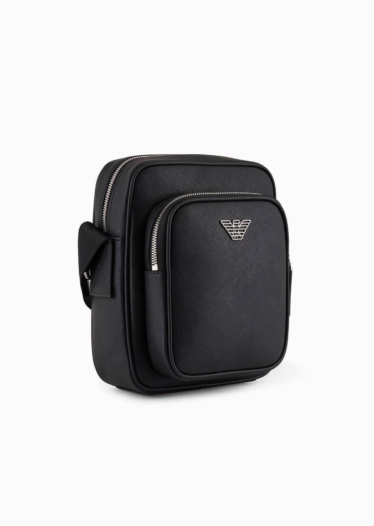 ASV regenerated Saffiano leather shoulder bag with eagle plate - 2
