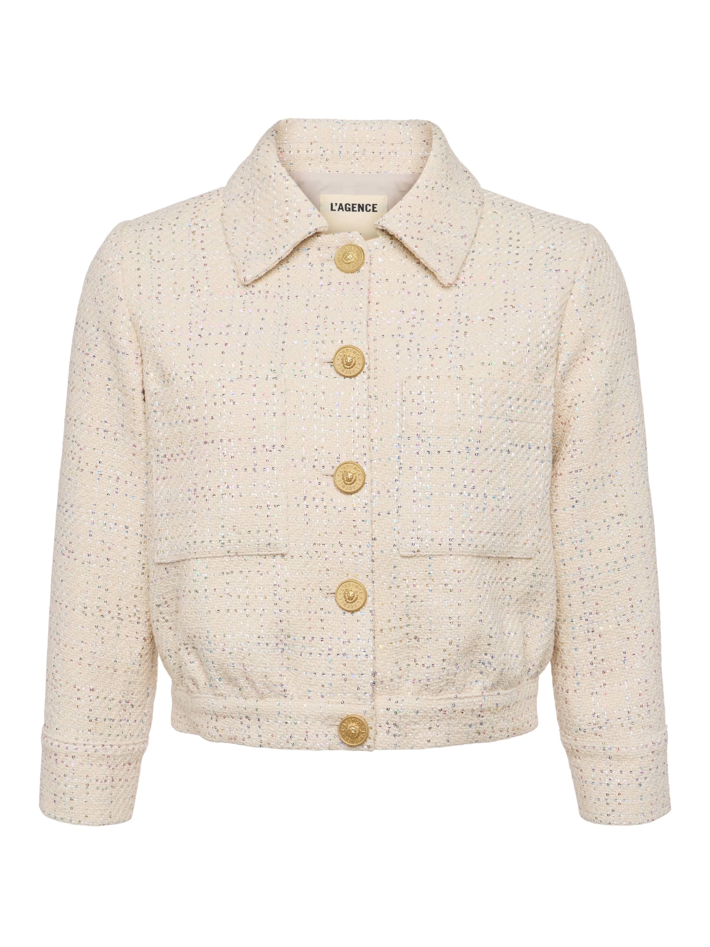 Jia Sequined Tweed Jacket - 1