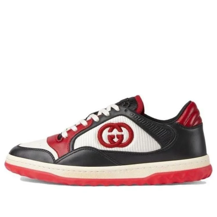(WMNS) Gucci MAC80 Embroidered Sneakers 'Black Red' 762501-AACNW-1051 - 1