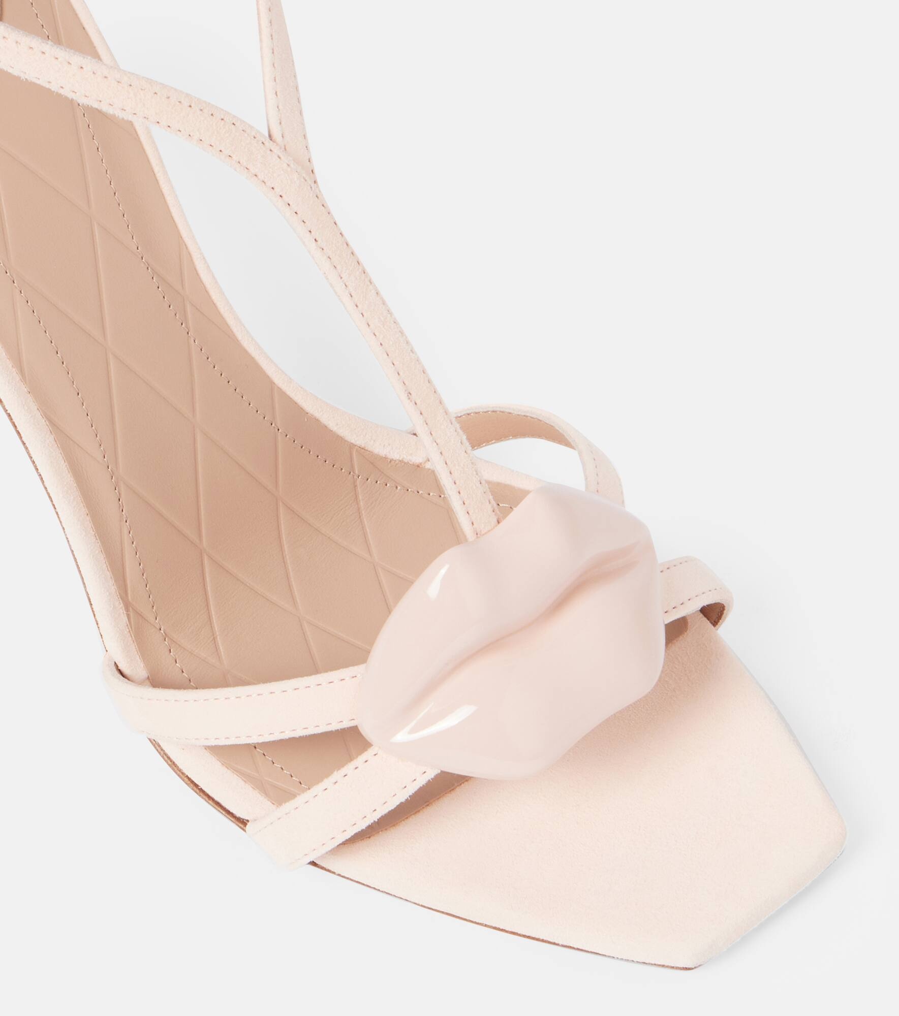 Lips suede sandals - 5