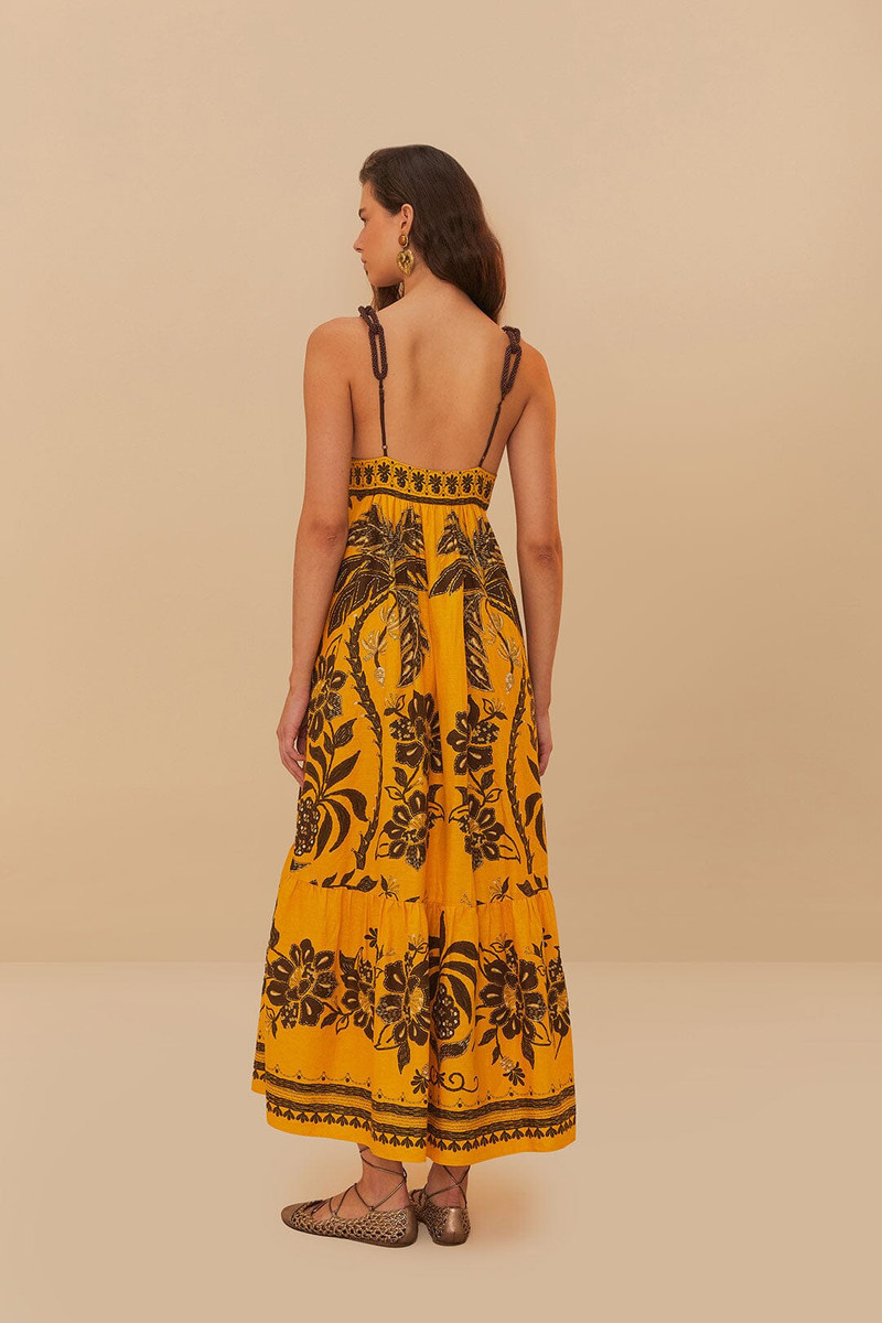 Yellow Golden Oasis Lenzing™ Ecovero™ Euroflax™ Maxi Dress 4