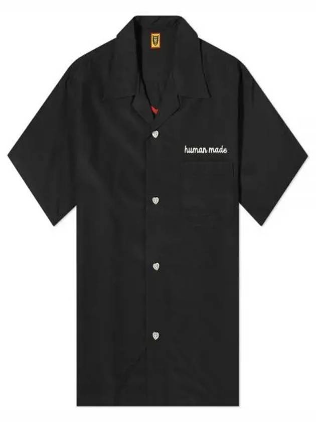 Bowling Short Sleeve Shirt Black - 1