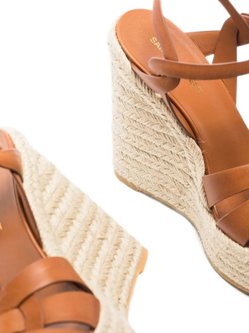 SAINT LAURENT strap buckle-detail espadrilles outlook