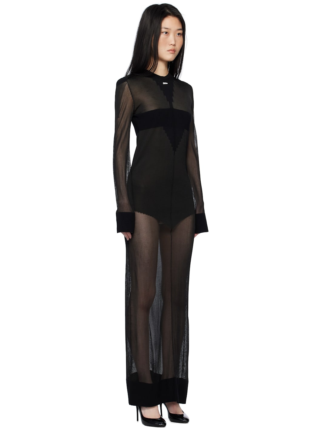 Black 'The Long Logo Knit' Maxi Dress - 2