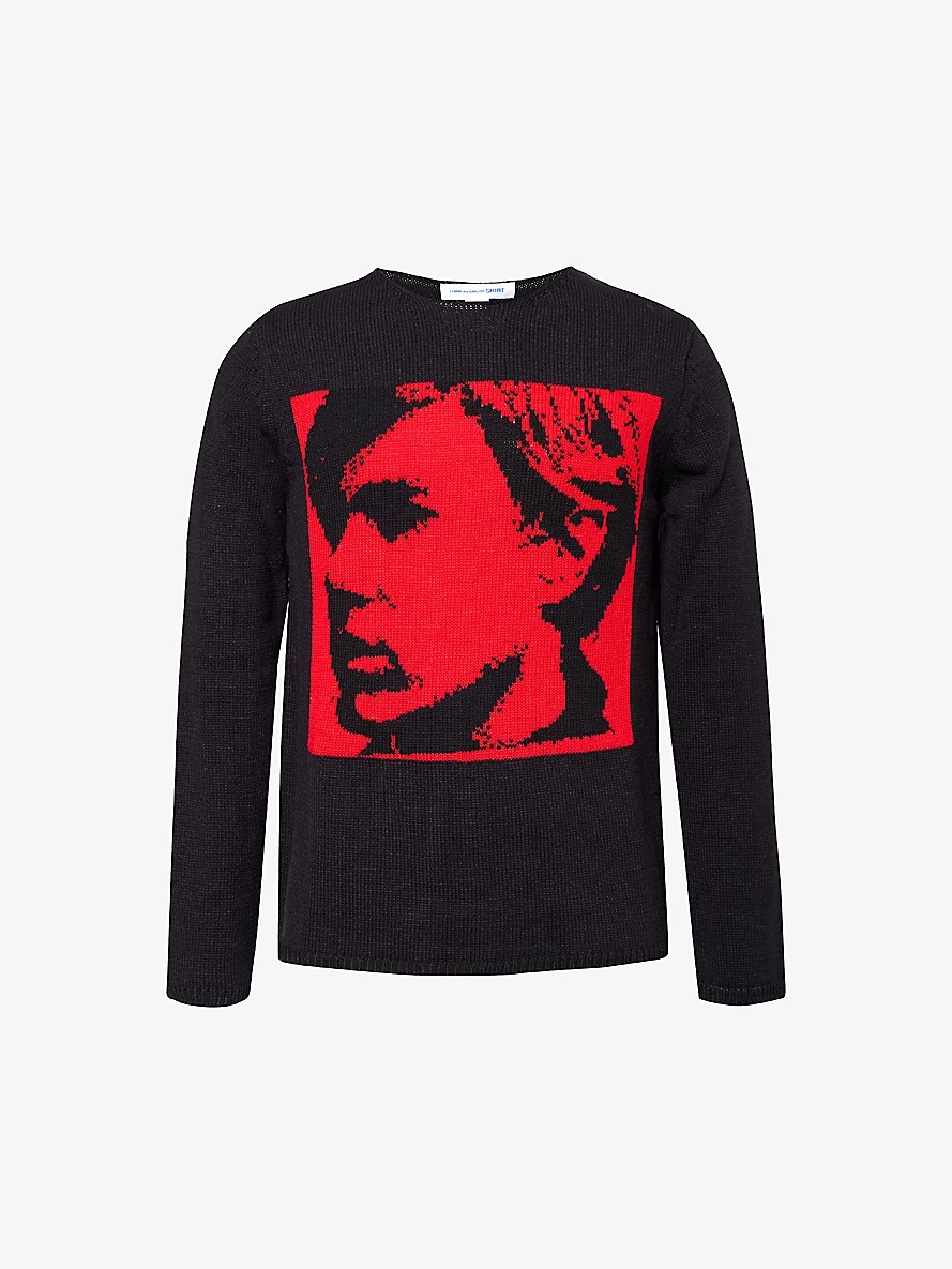 Andy Warhol intarsia-motif knitted jumper - 1
