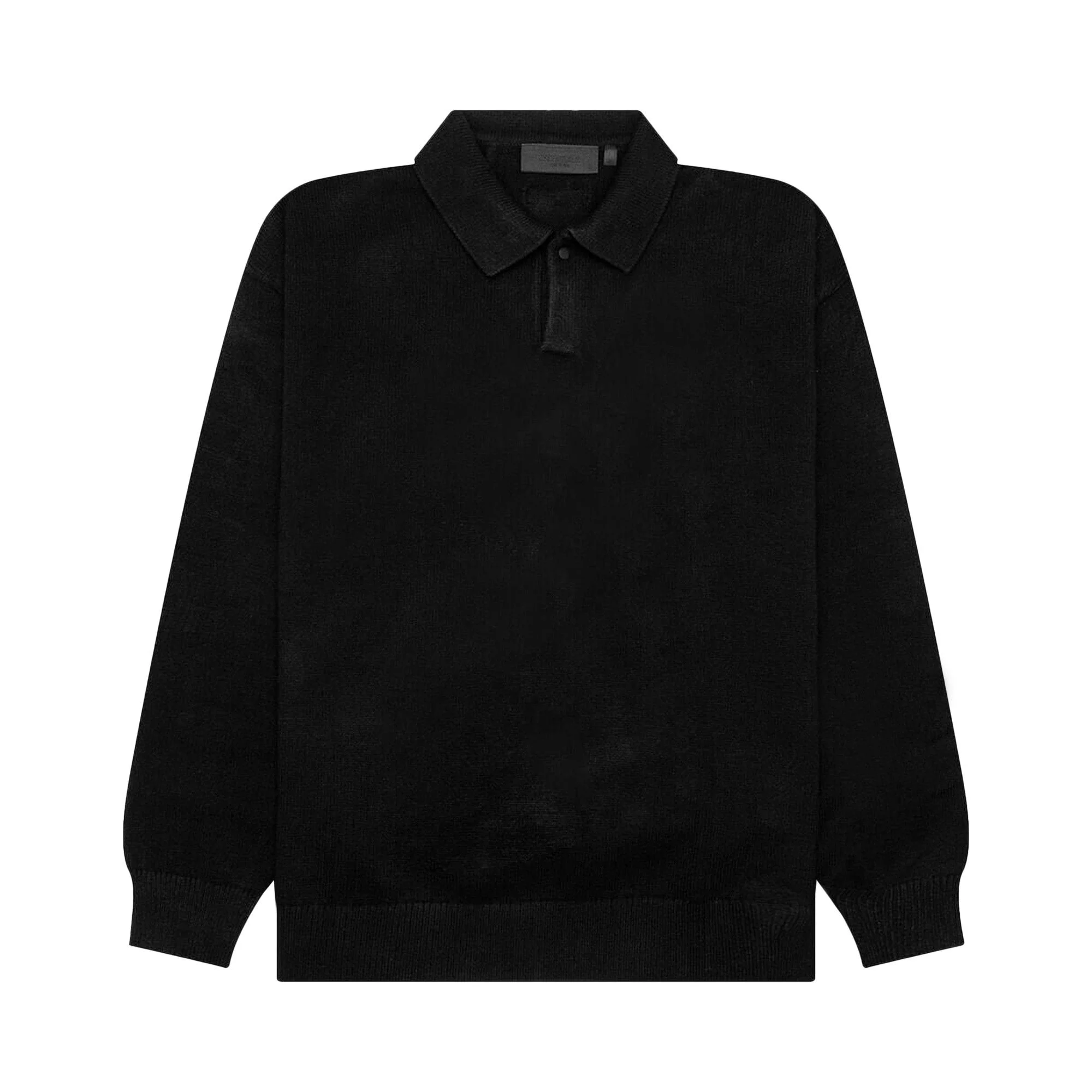 Fear of God Essentials Knit Polo 'Jet Black' - 1