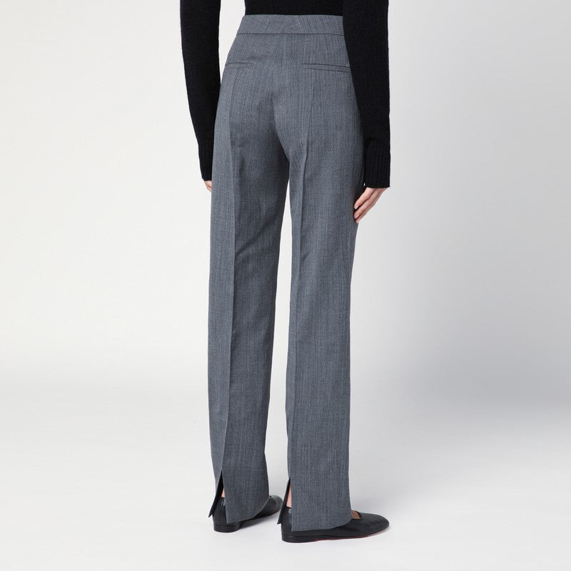 Jil Sander Grey Wool Trousers Women - 2