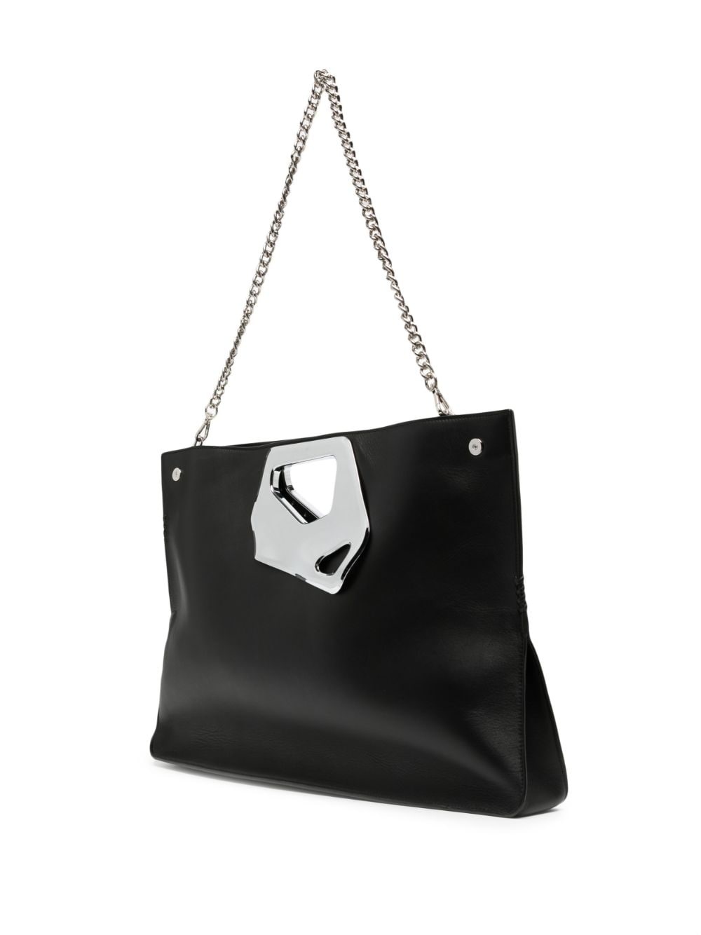 metallic-detailing tote bag - 3