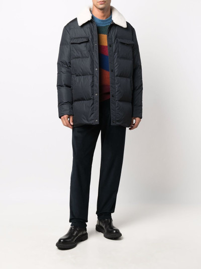 Yves Salomon shearling collar padded coat outlook