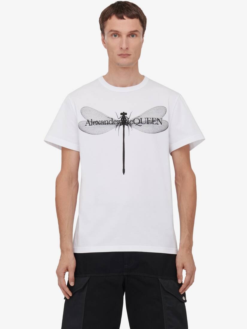 Men's Dragonfly T-shirt in White/black - 5
