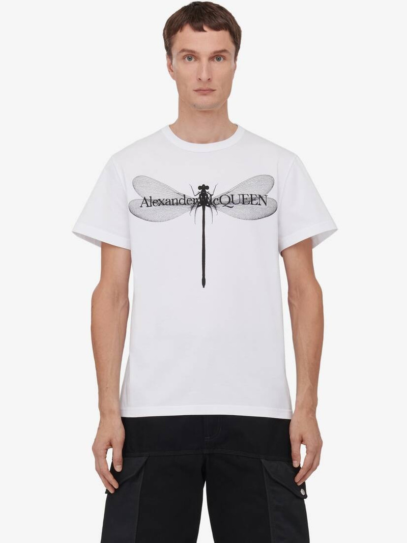 Men's Dragonfly T-shirt in White/black 5
