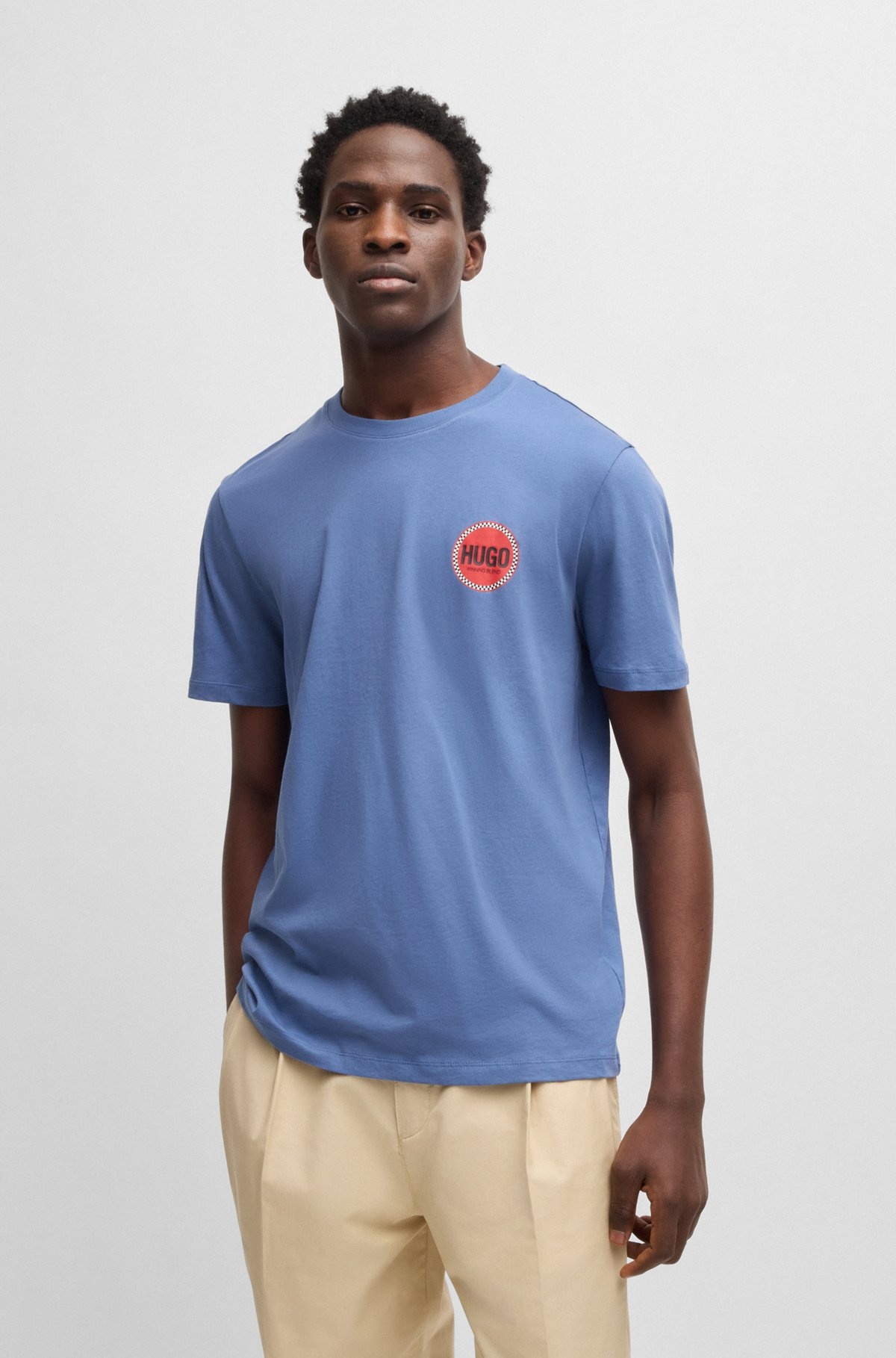 COTTON-JERSEY T-SHIRT WITH RACING LOGO PRINT - 2