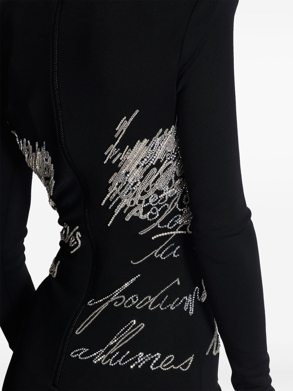 rhinestone-embellished mini dress - 7
