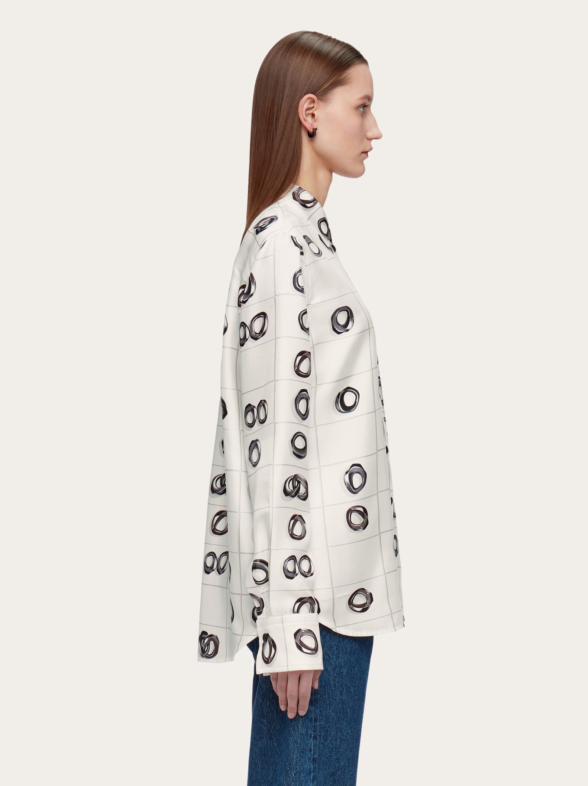 Printed silk shirt - 3