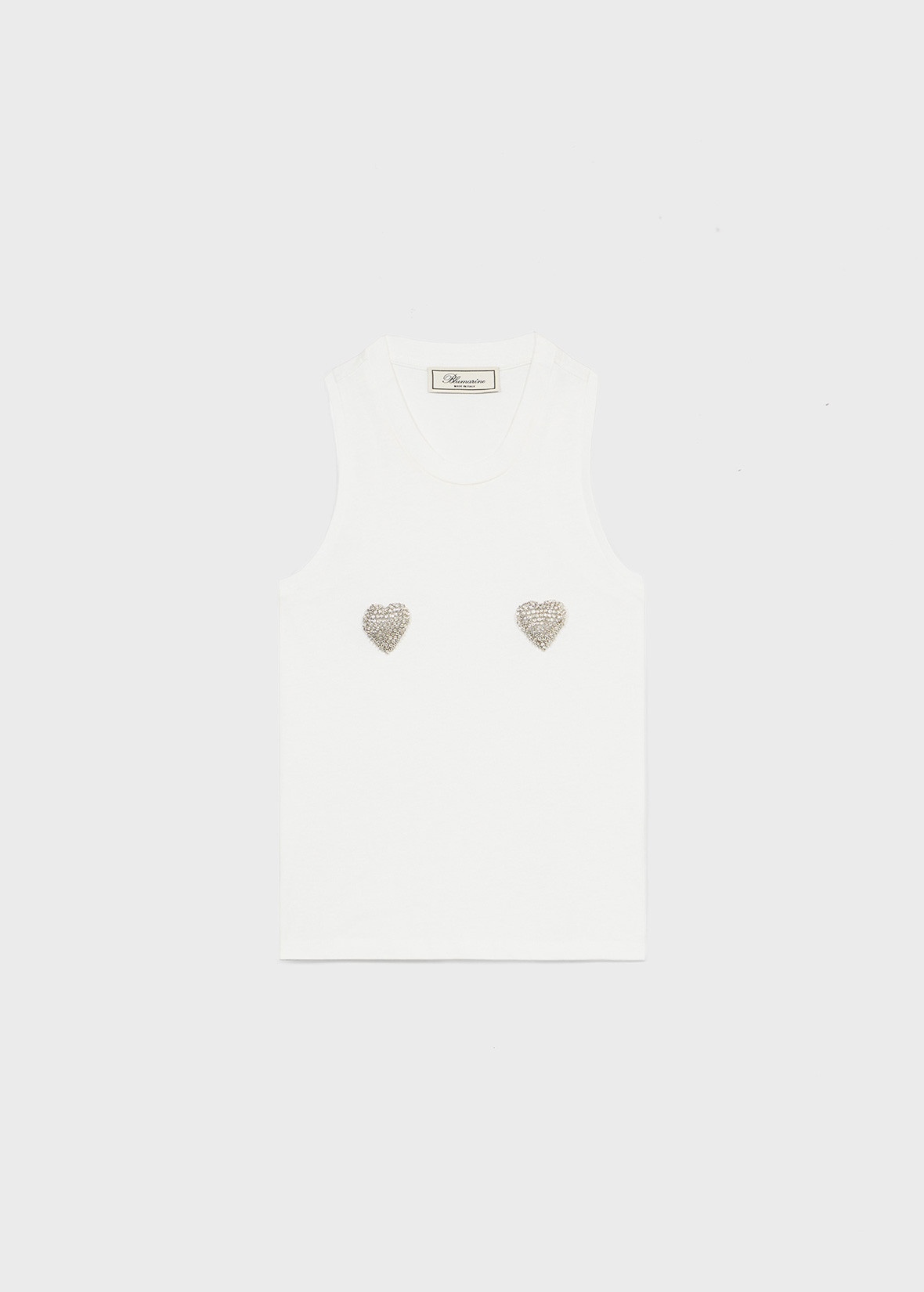 TANK TOP WITH RHINESTONE HEART EMBROIDERY - 1