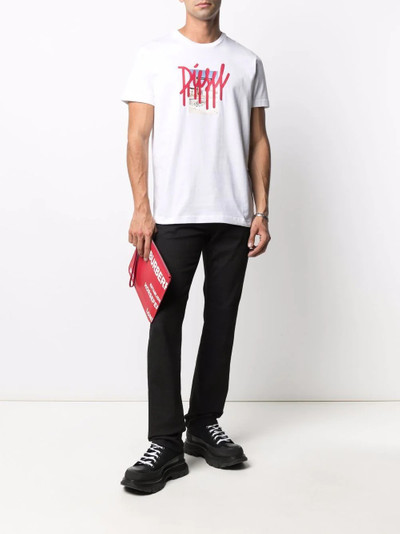 Diesel drip-effect logo print T-shirt outlook