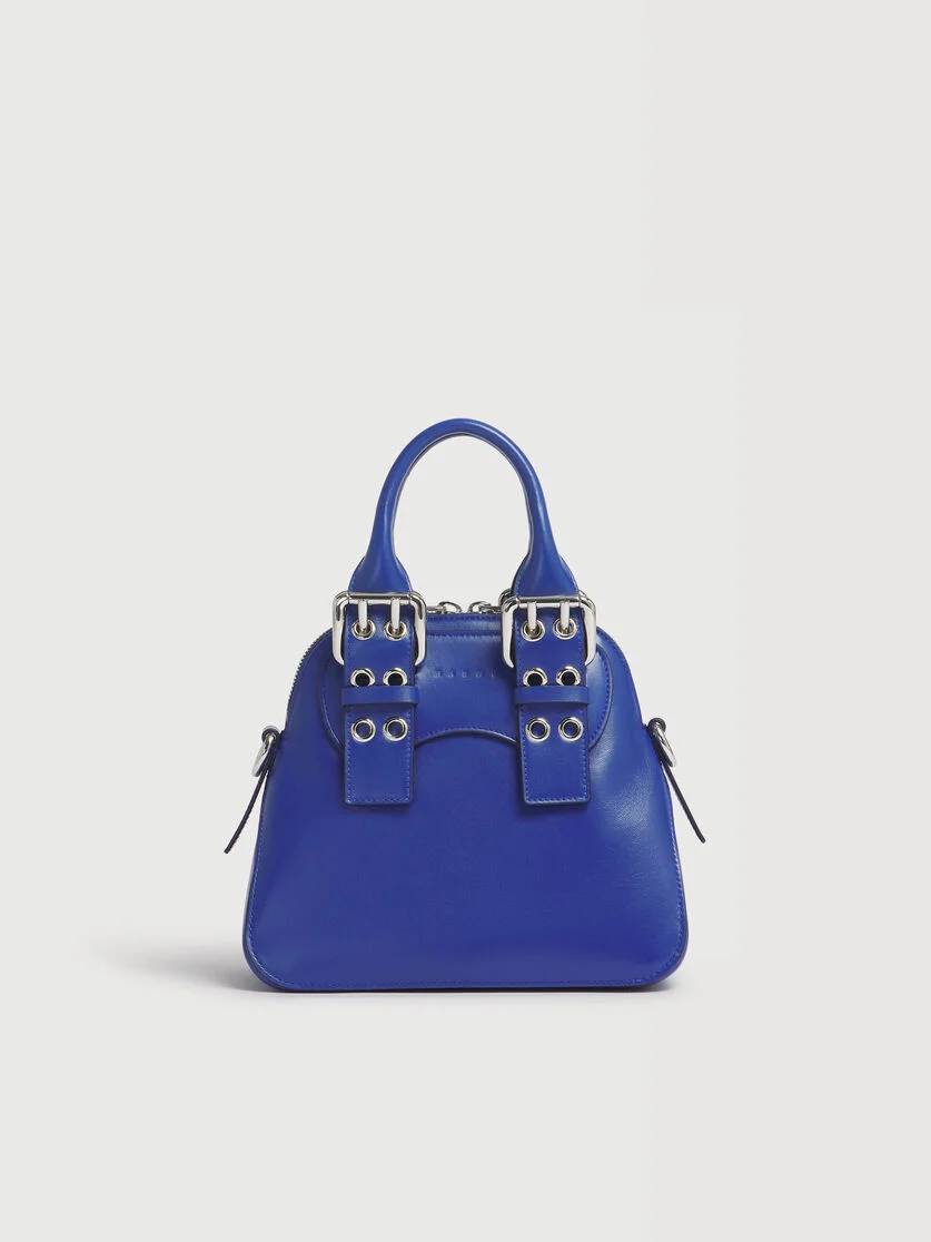 BLUE LEATHER SMALL BELTE BAG - 1