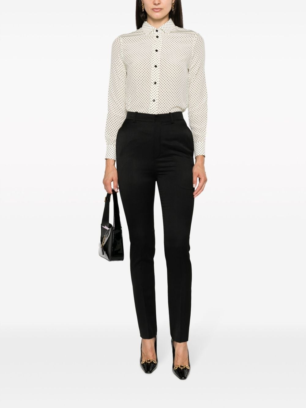 high-waist wool trousers - 2