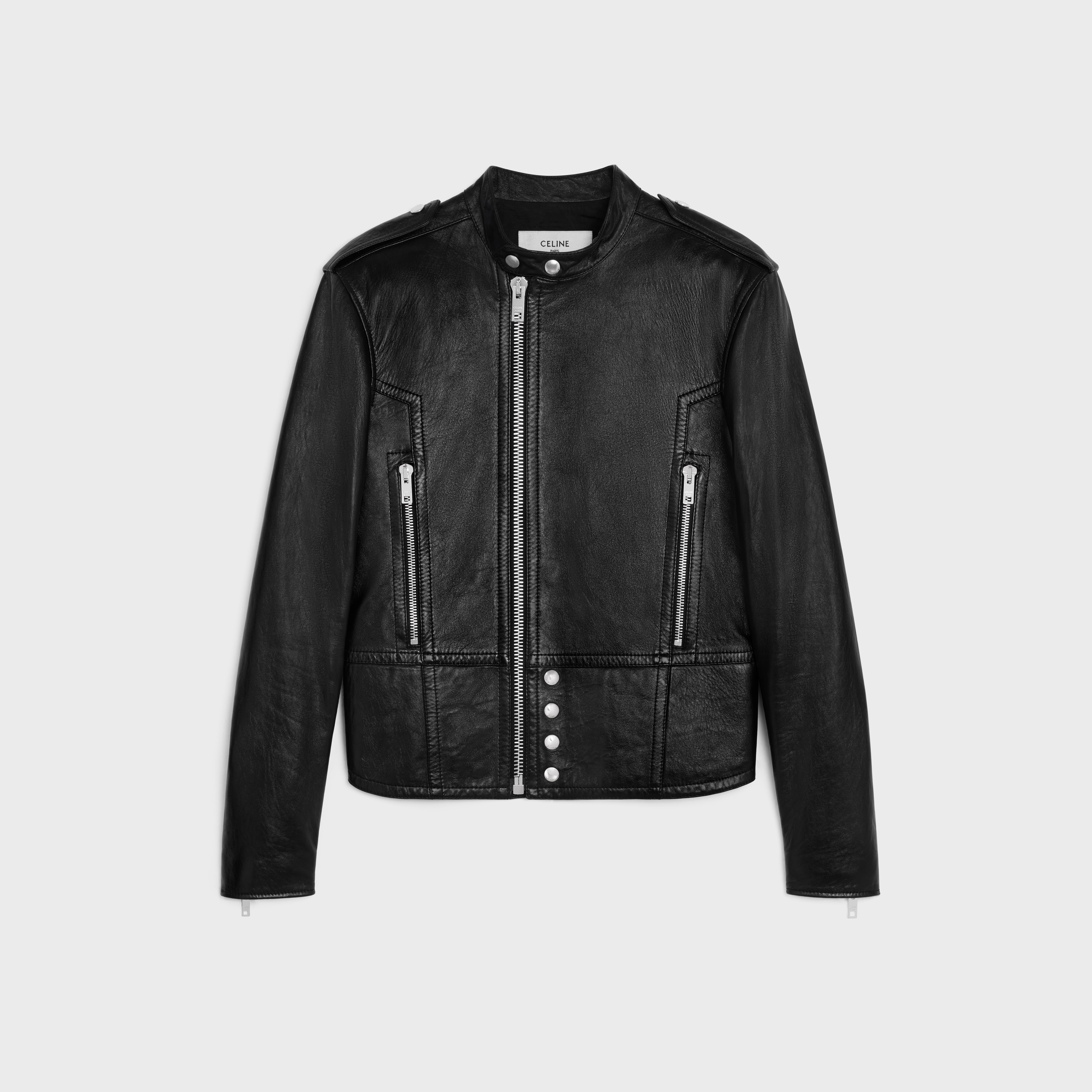 racer blouson jacket in soft lambskin - 1