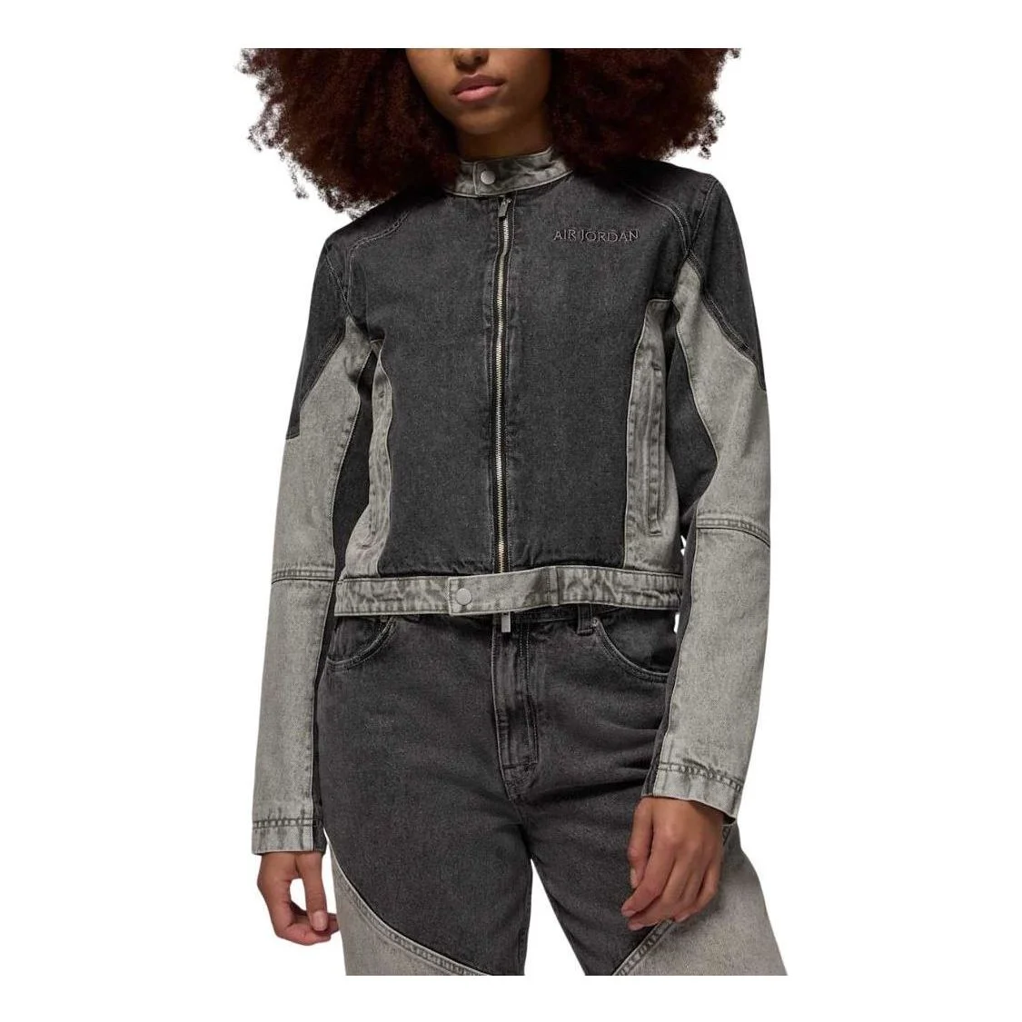 (WMNS) Air Jordan Jacket 'Black Grey' HF9431-010 - 1