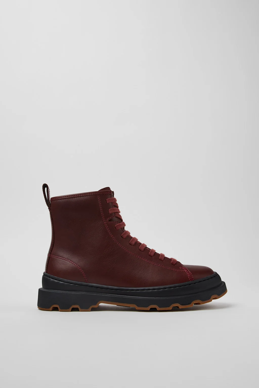 Brutus+ Burgundy Leather Ankle Boots for Women. - 1
