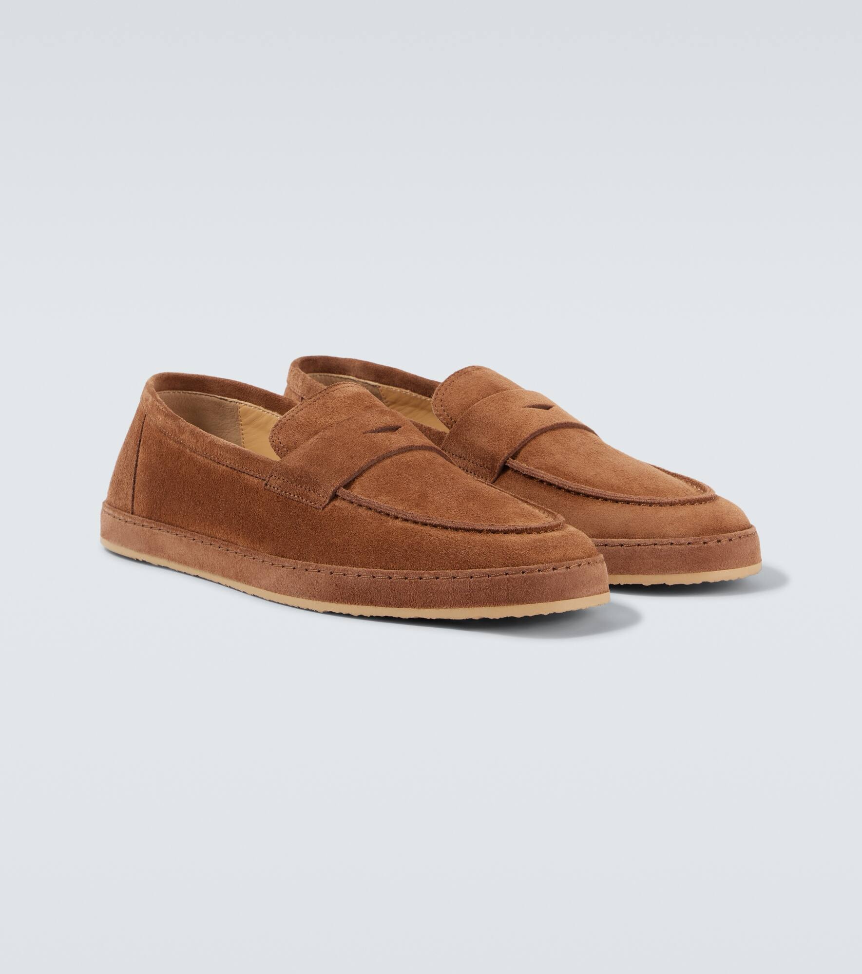 Suede penny loafers - 5
