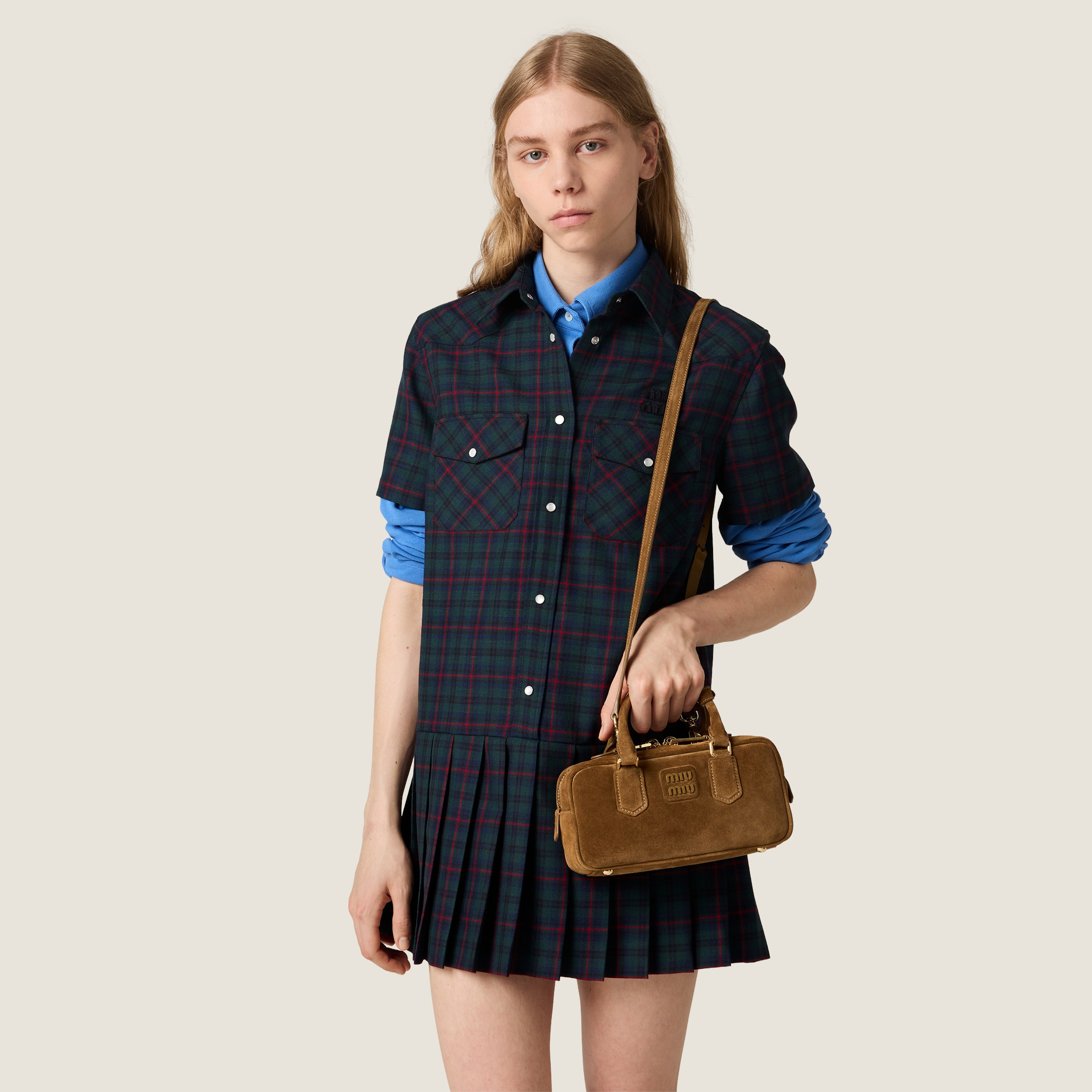 Arcadie padded suede top-handle bag - 2