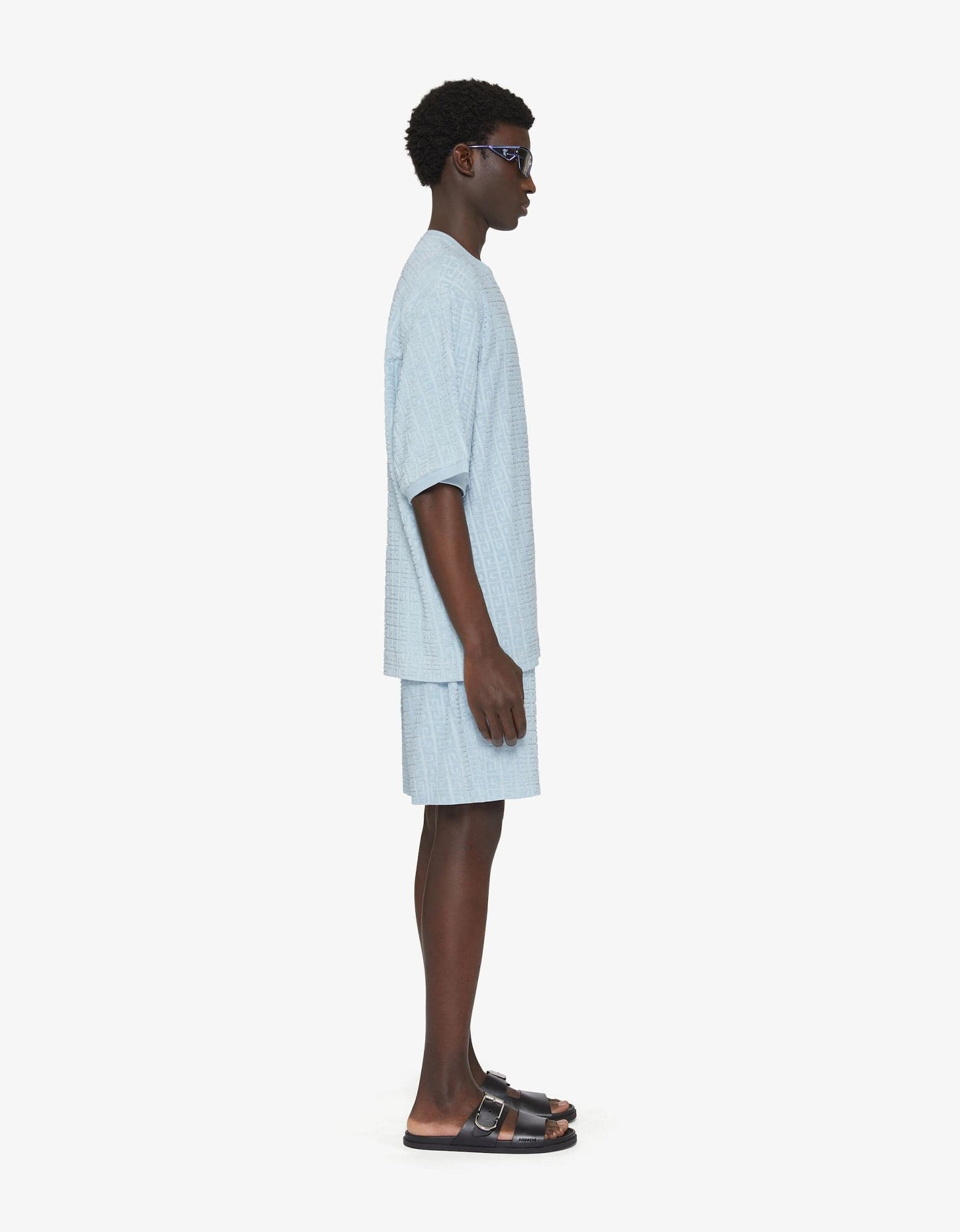 Givenchy Blue 4G Towelling T-Shirt - 3