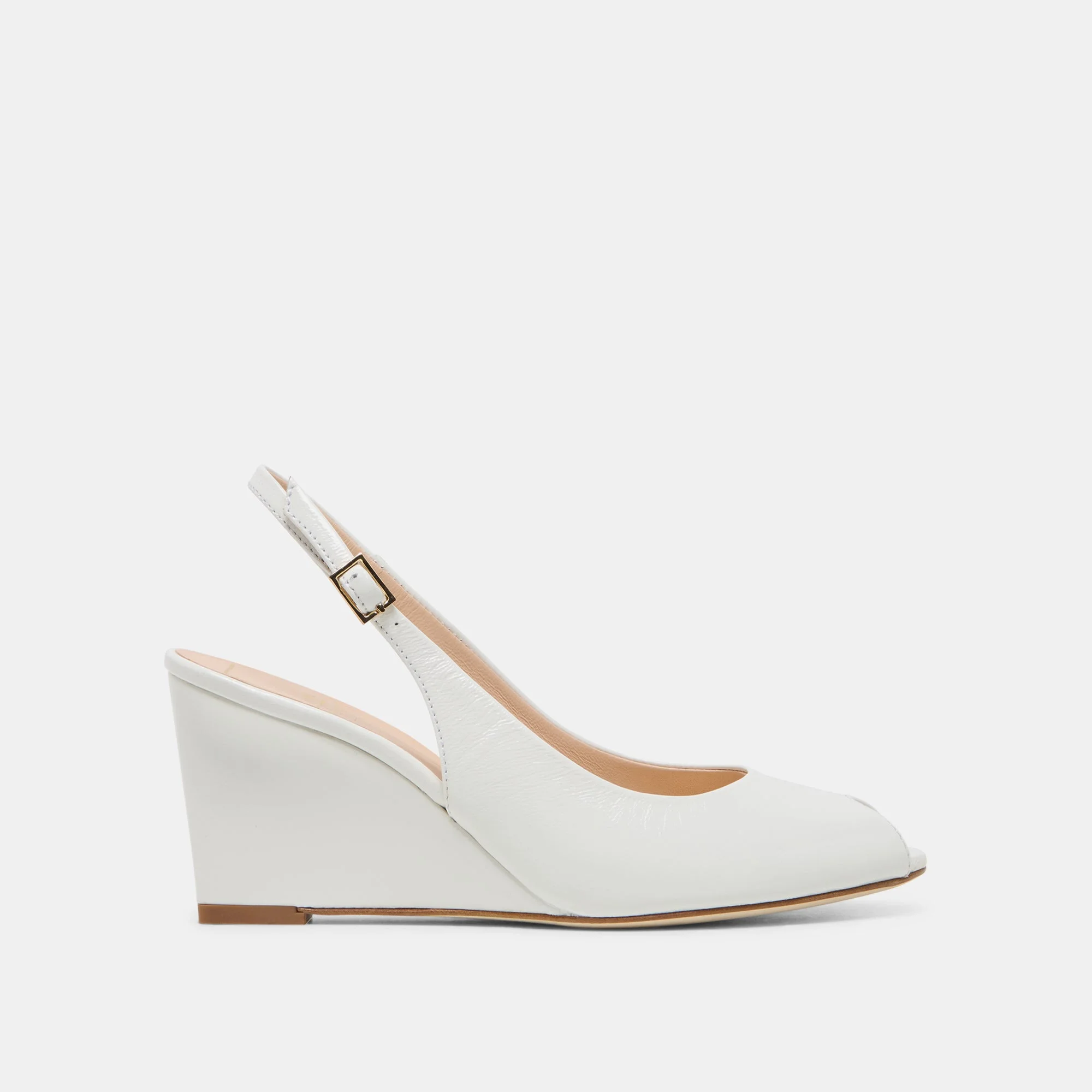 KOLA WEDGES WHITE LEATHER - 1