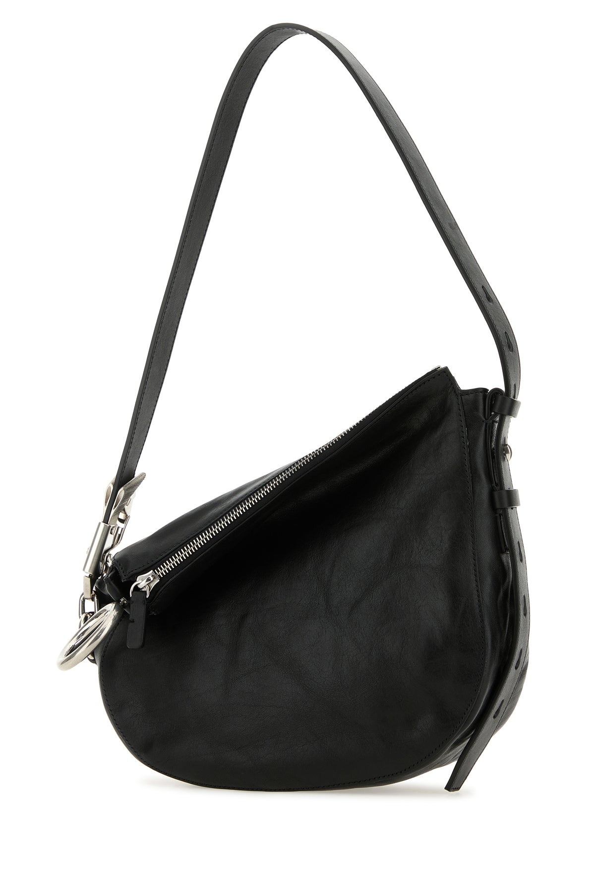 Black leather Knight small shoulder bag - 2