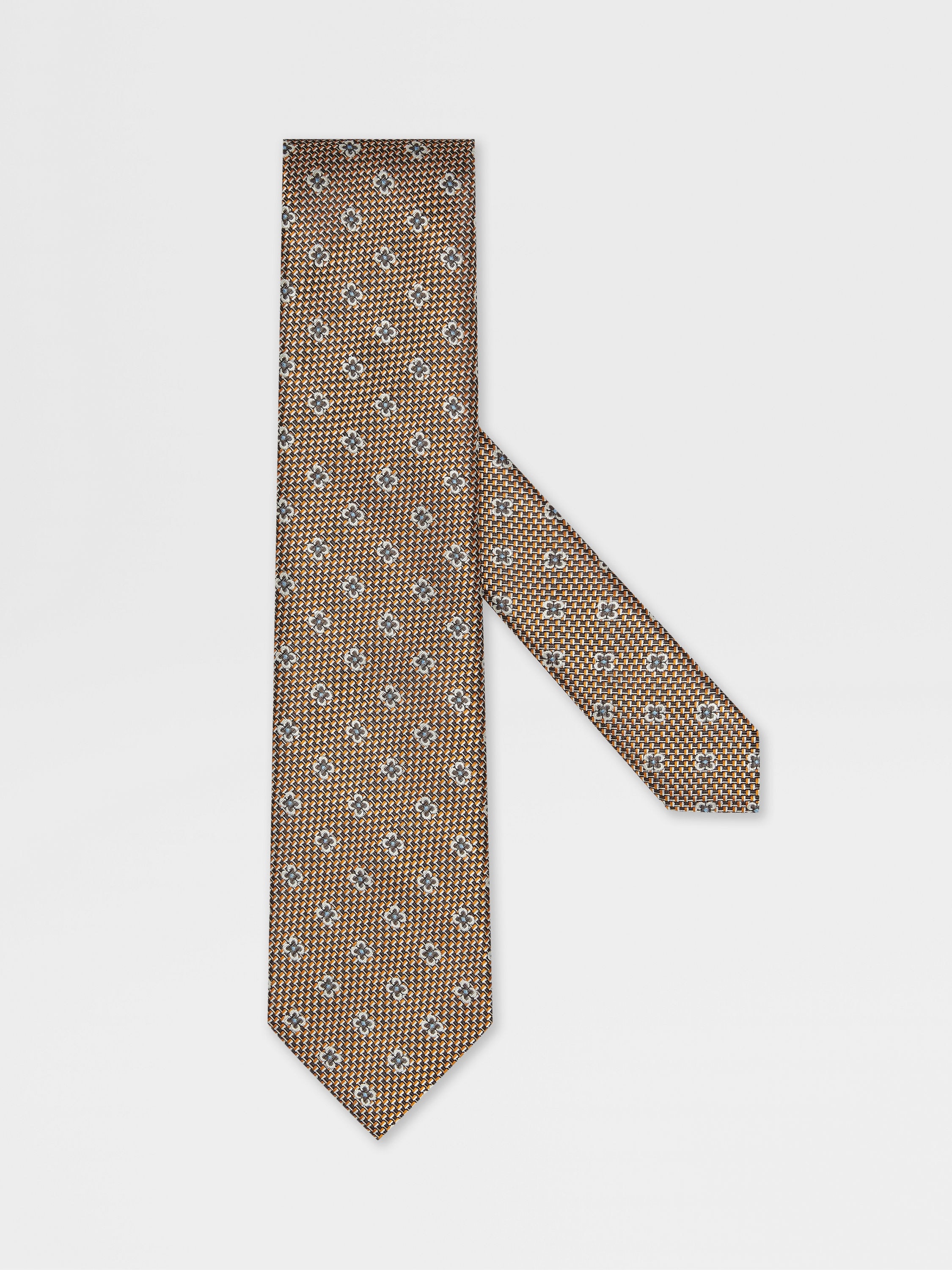 ORANGE SILK TIE - 1