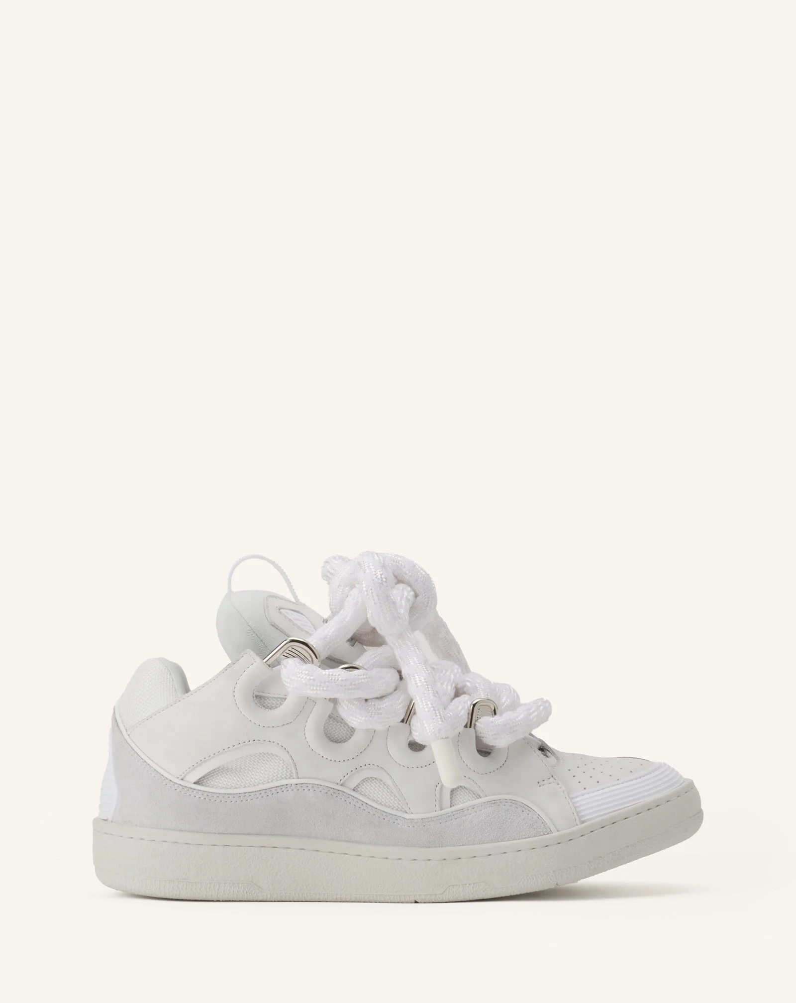 CURB SNAKE SNEAKERS IN LEATHER - 1