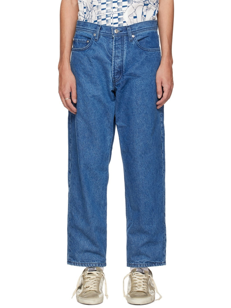 Blue Flannel Lined Jeans 1