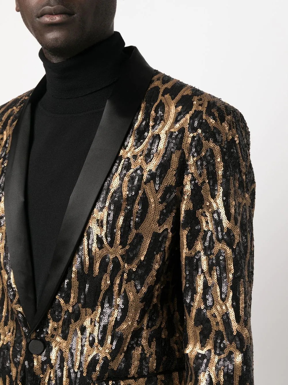 leopard-print single-breasted blazer - 5