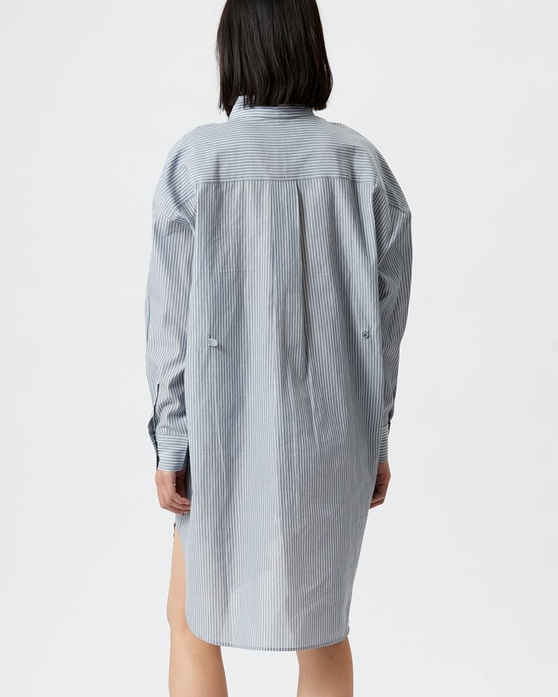SEEN STRIPED MIDI SHIRT-DRESS - 5