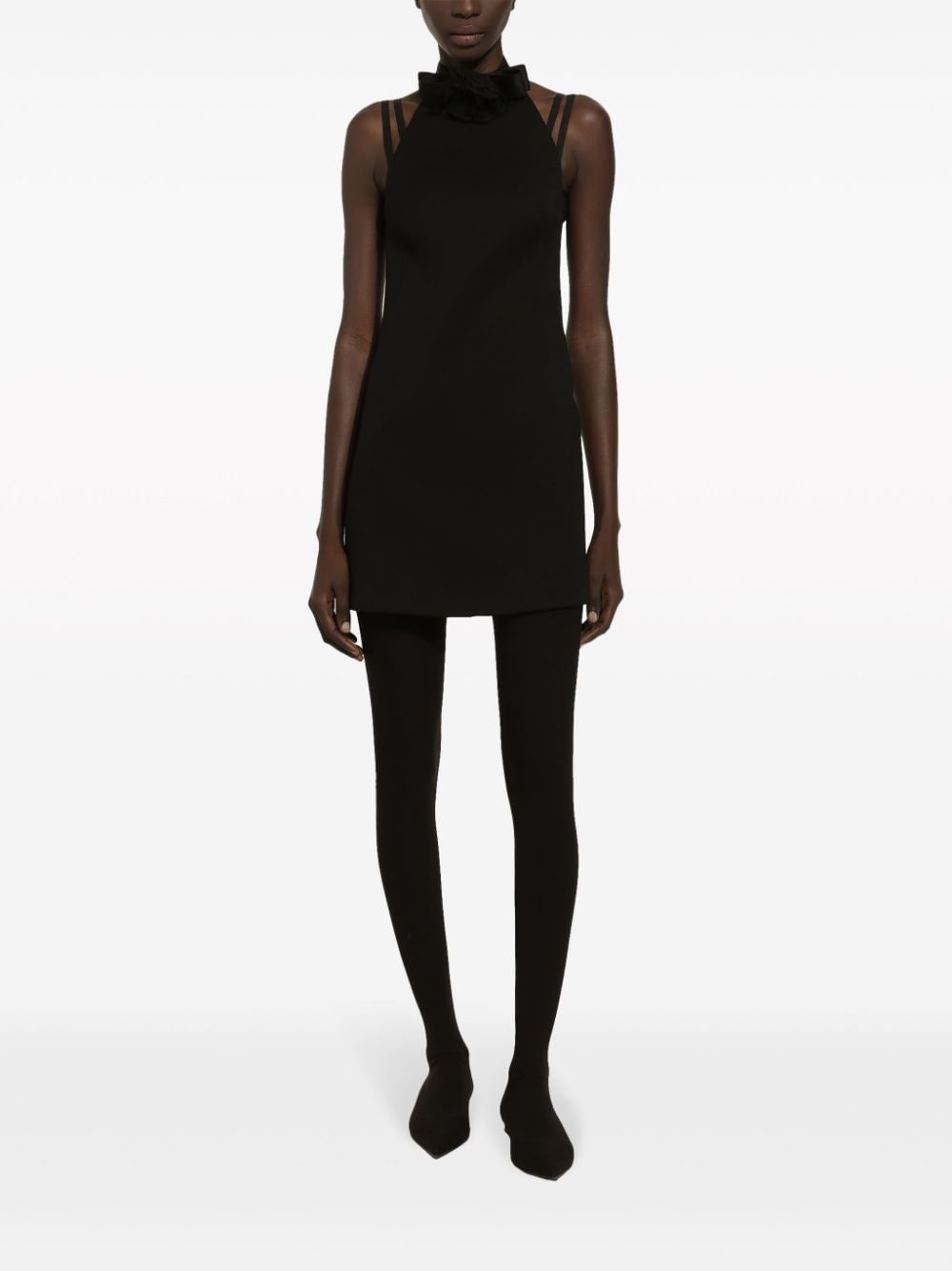 floral-appliquÃ©s sleeveless minidress - 3
