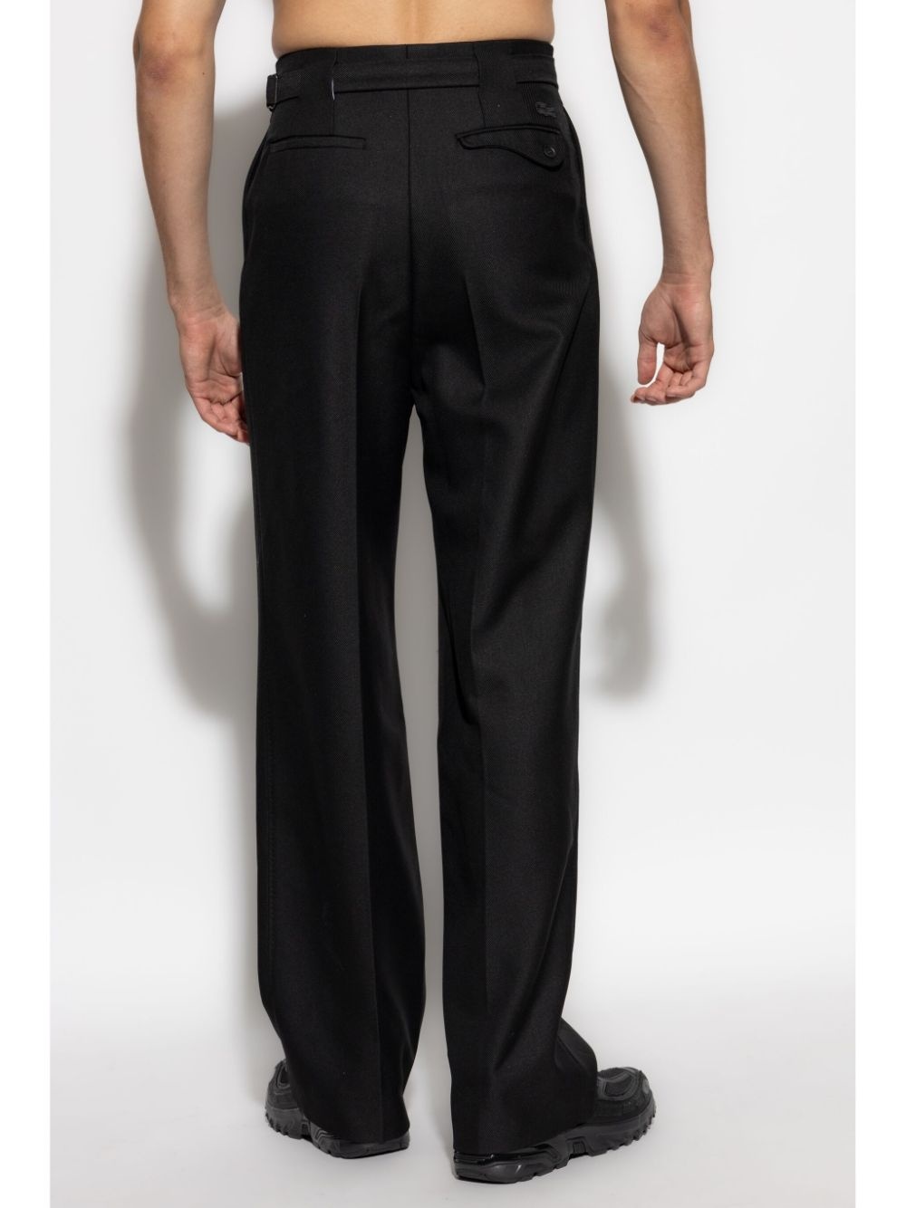 logo-buckle trousers - 4