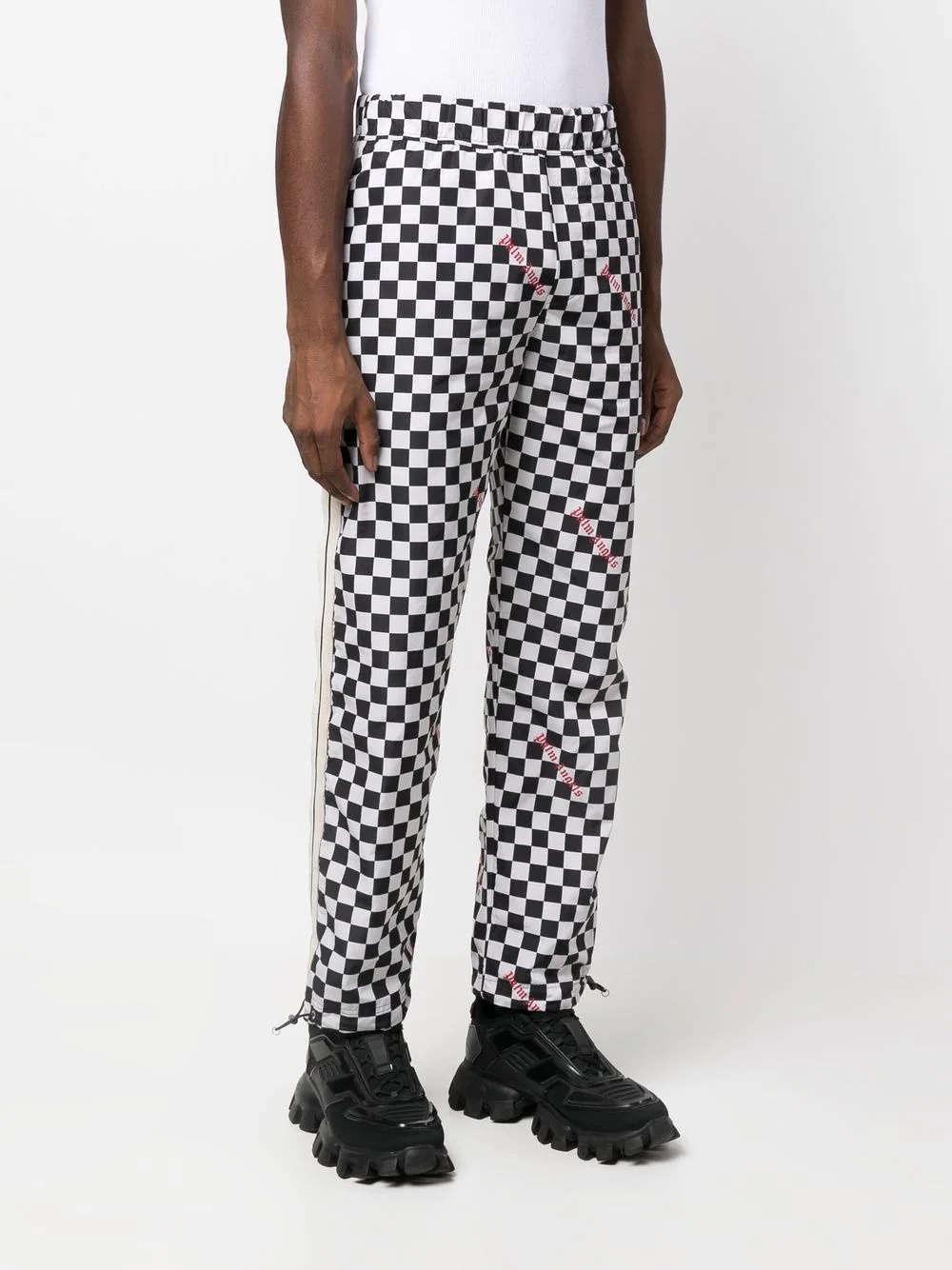 damier-print track pants - 3