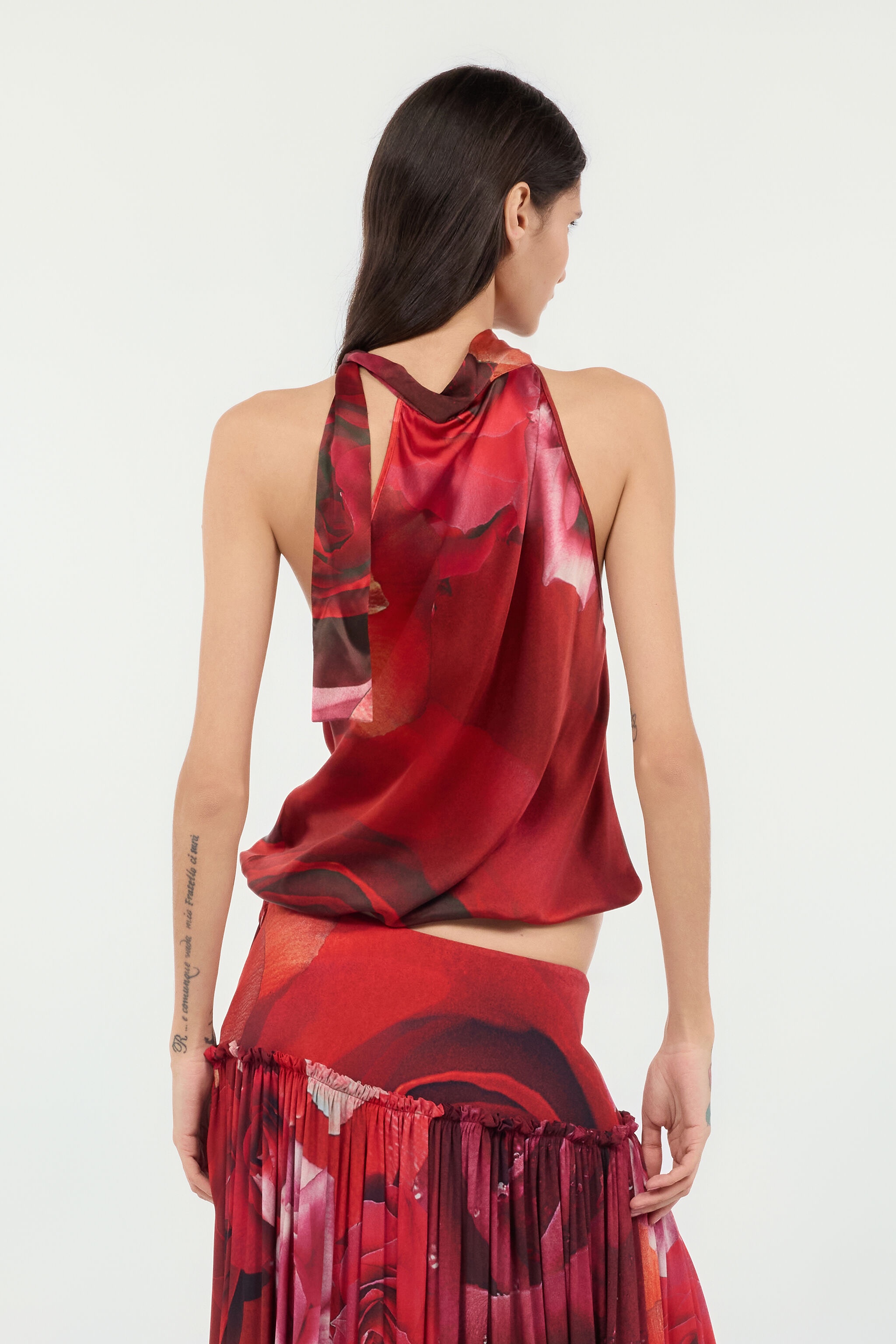 Silk Garden Rose-Print Top - 4