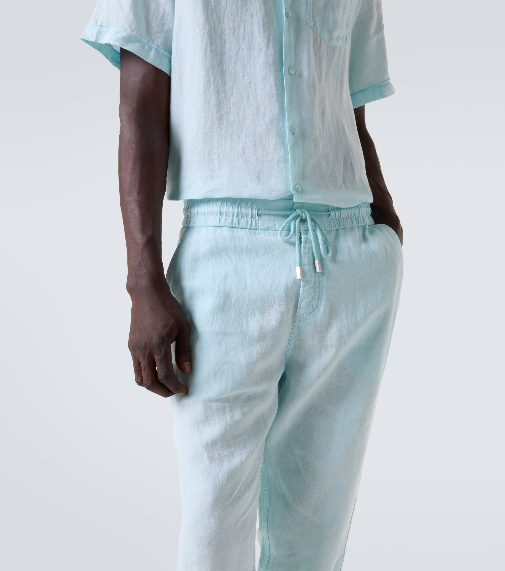 Linen straight pants - 5