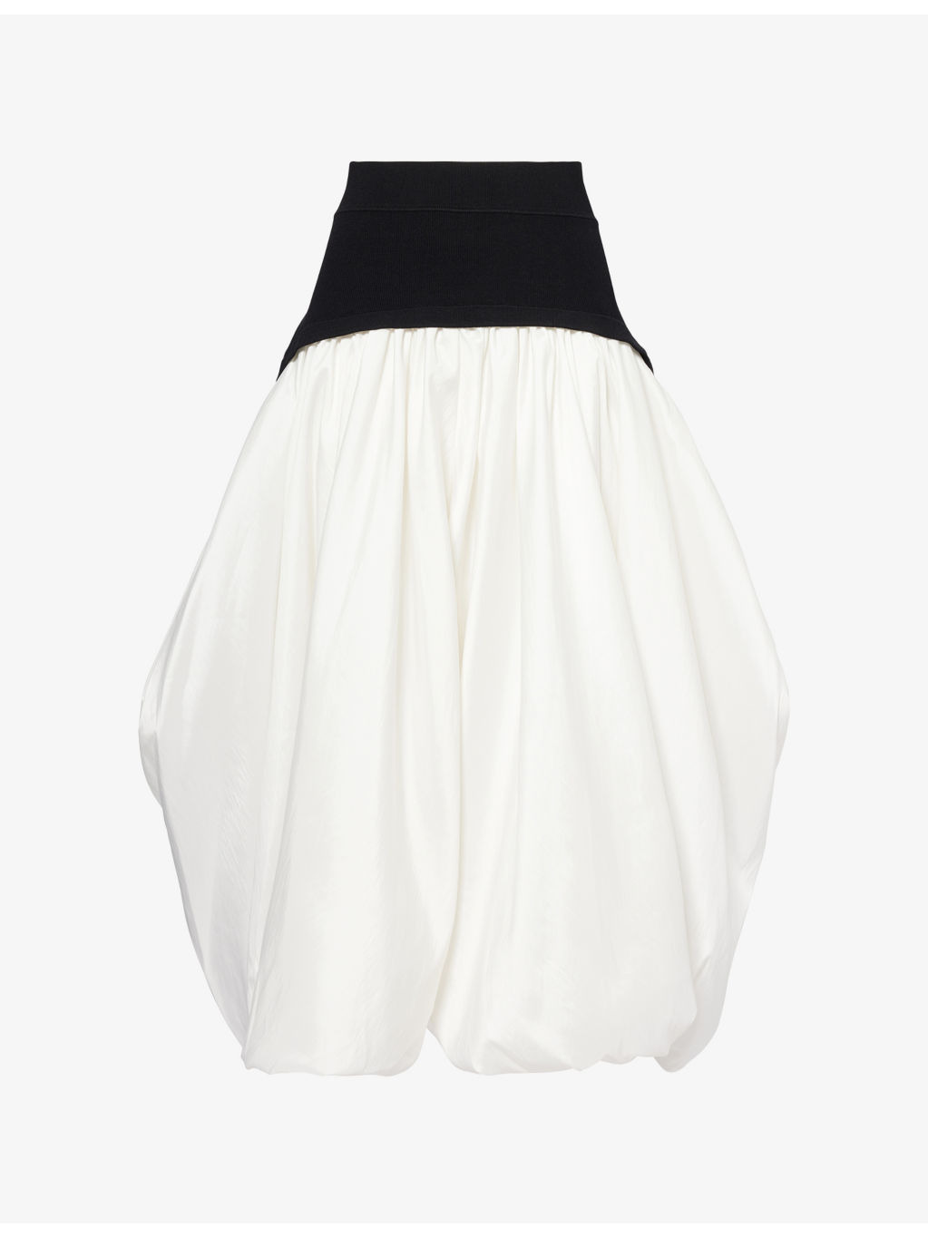 Corinn Puffball Stretch-Woven Midi Skirt - 1