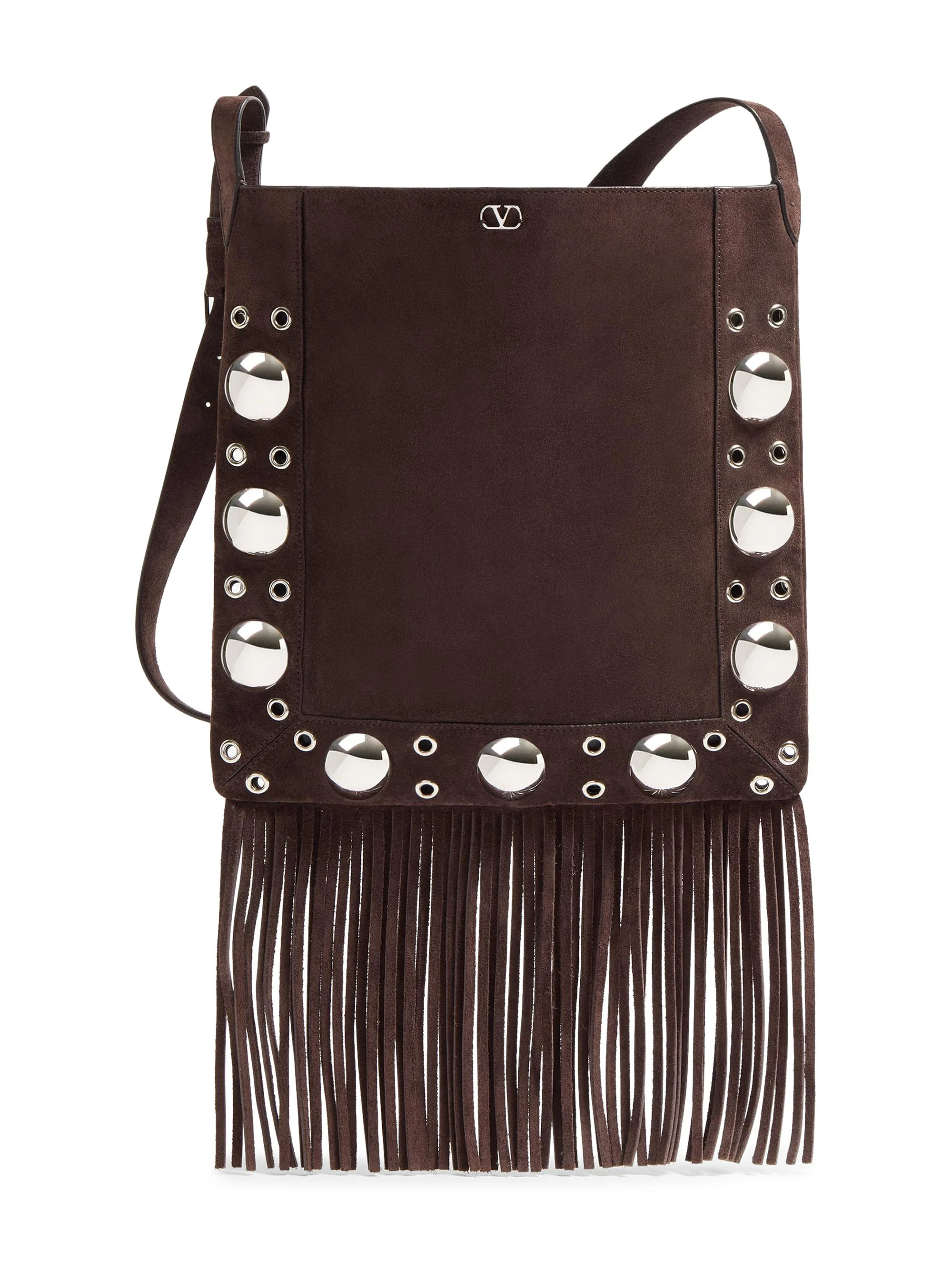 Women's Nellcôte Suede Shoulder Bag with Fringes - Testa Di Moro - 1