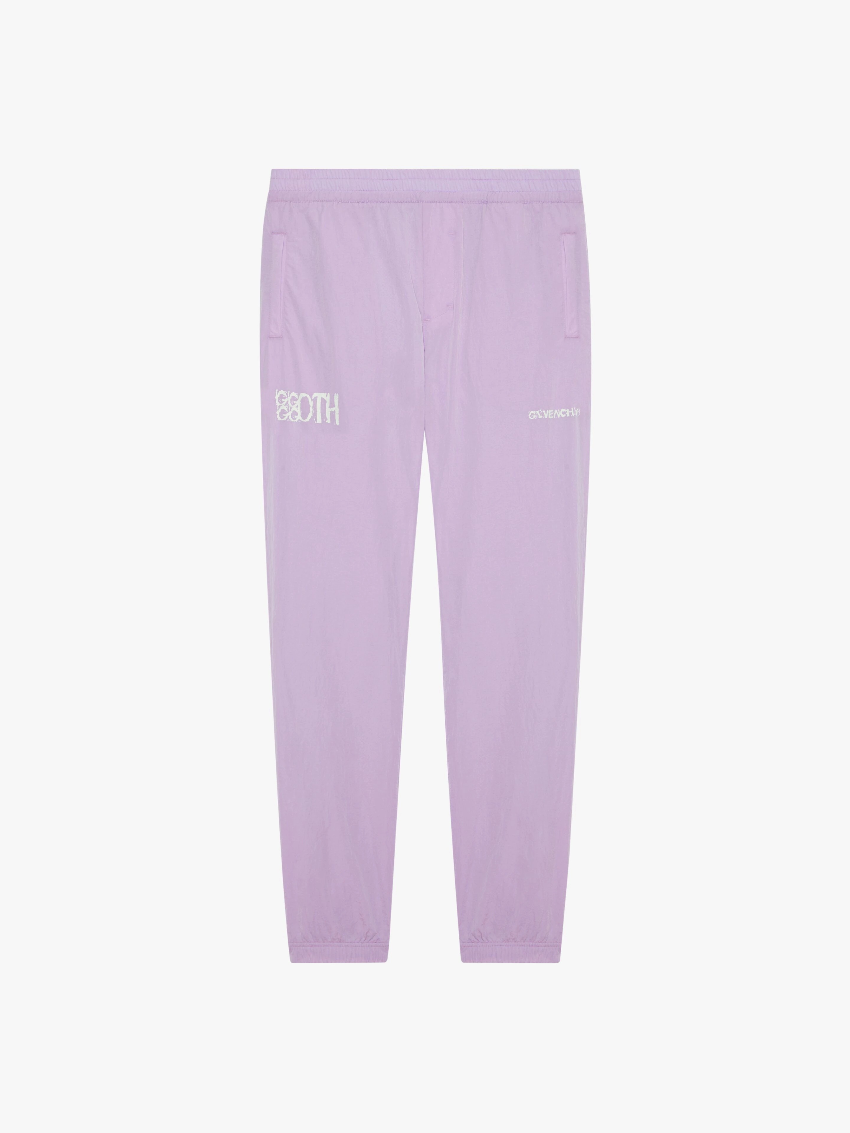 JOGGER PANTS IN NYLON WITH GIVENCHY GOTH PRINTS - 1