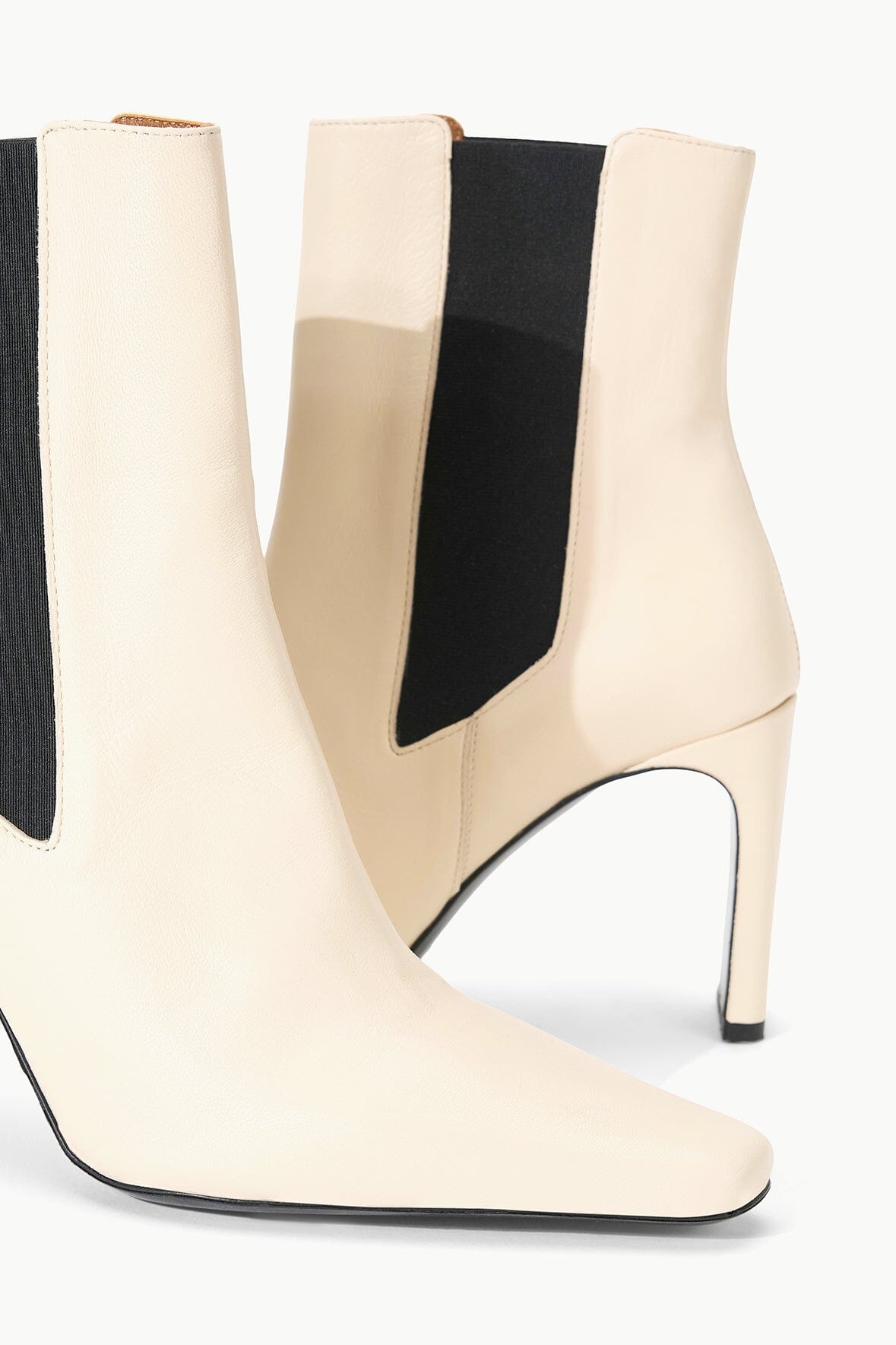 STAUD WALLY HIGH HEEL ANKLE BOOT CREAM - 4