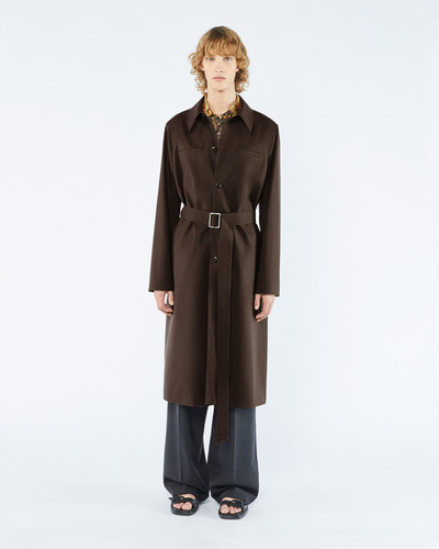 Nanushka KILAN - Water-repellent wool coat - Dark brown outlook