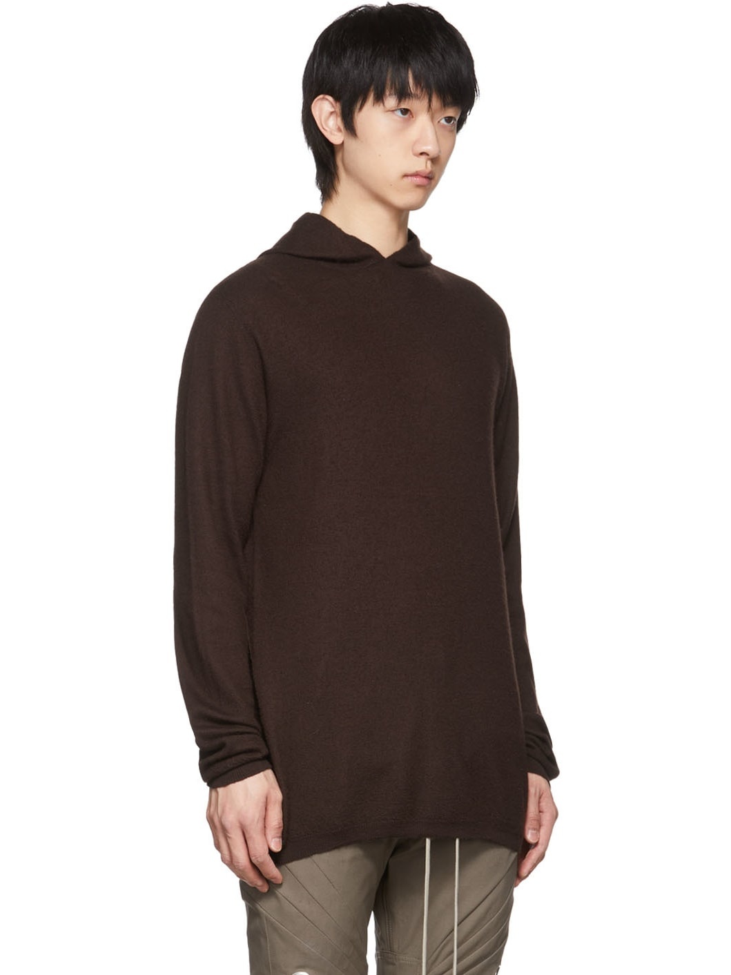 Brown Cashmere Hoodie - 2