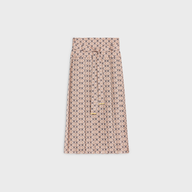 pleated skirt in silk georgette 1