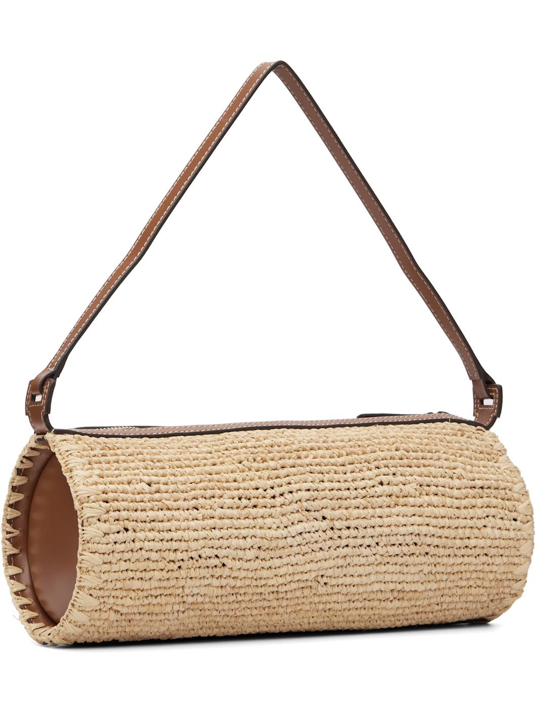 Tan Mini Taru Raffia Bag - 3