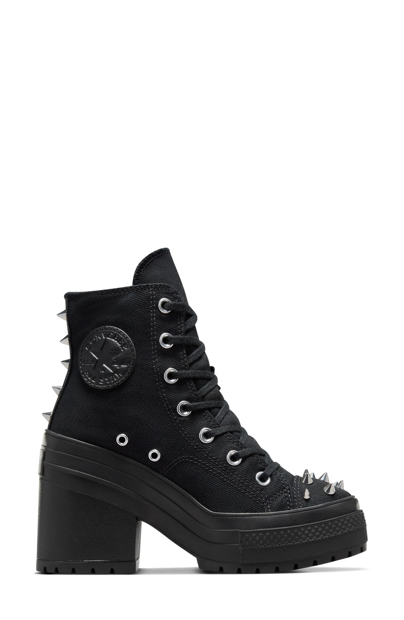 Converse Chuck 70 De Luxe Block Heel Sneaker in Black/Black/Black outlook